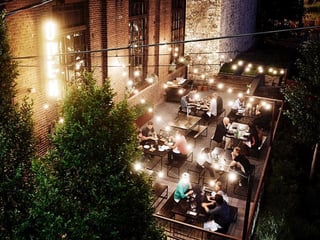 Dining outside at Rolf & Daughters, Nashville