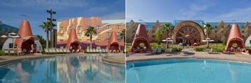 Disney's Art of Animation Resort, Cozy Cone Pool and Wheel Well Motel Exterior