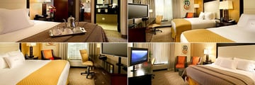 Double Tree by Hilton Chattanooga Downtown, (clockwise from top left): King One Bed Suite, Standard Two Queens, One Bed Suite with Sofabed and Standard King 