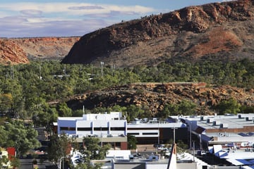 Aerial view of downtown Alice Springs