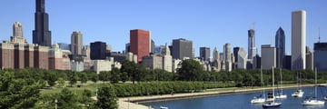 Downtown Chicago and Lake Michigan