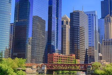 Contemporary architecture in Downtown Chicago