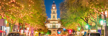 Downtown Fort Worth at night, Dallas, Texas