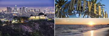 Downtown LA, Universal & Malibu Beach, California