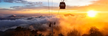 Dramatic cable car scene in Langkawi