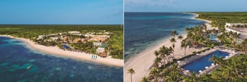 Dreams Tulum Resort & Spa, Aerial Views of Resort, Beach and Pools