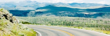Driving through Grand Teton National Park