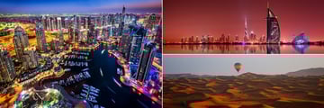 Dubai Marina, Skyline and Desert