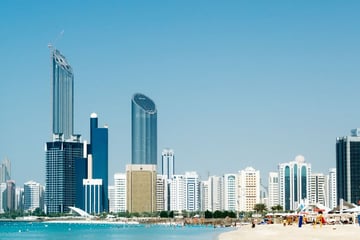 Beautiful views of Dubai from afar