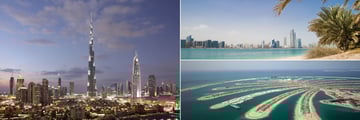 Burj Khalifa, Palm Jumeirah and City Skyline, Dubai