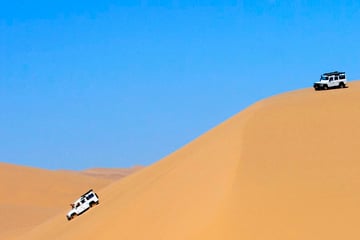 Dune bashing in Namibia