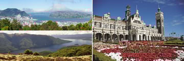Sights in Dunedin & Te Anau scenery, South Island