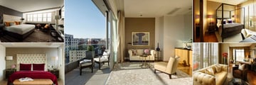 Dupont Circle, (clockwise from top left): Classic Room, Luxury Suite with Balcony, Studio Suite, Studio Suite with Balcony and Penthouse Suite