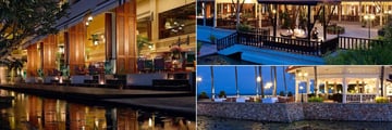 Dusit Thani Hua Hin, (clockwise from left): San Marco Restaurant, Benjarong Restaurant and Rim Talay Bar & Grill