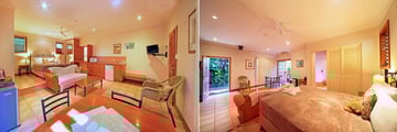 Eden House Retreat, Garden Cottage Interior and Spa Cottage Interior