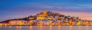 Eivissa capital at sunset, Ibiza