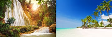 El Limon waterfall and beautiful beaches in the Dominican Republic