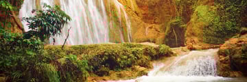 El Limon waterfall in Dominican Republic