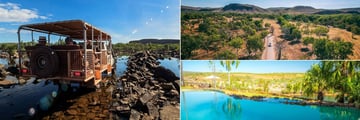 El Questro Station, Explosion Gorge Tour, Aerial Resort View and Pool