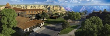 El Tovar Hotel, Aerial View - Credit to “Xanterra Travel Collection”