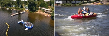 Elmhirst’s Resort, Aerial View of Watersports at Resort and Free Tubing