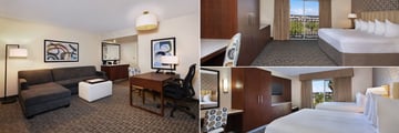 Suite Living Room, King Suite and Double Queen Suite at Embassy Suites by Hilton Anaheim