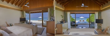 beach villa interiors at emerald faarufushi
