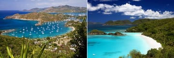 English Harbour and Nelson's Dockyard Antigua & Pristine island landscapes in the British Virgin Islands