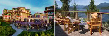 Beach Club Resort (left), and Wilderness Lodge (right)