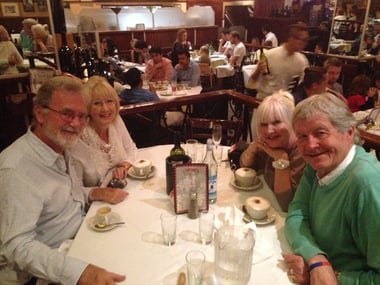 Enjoying a meal out with friends