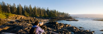 Enjoying the coastal scenery on Vancouver Island