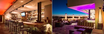 Epicurean Hotel, Edge Bar Interior and Edge Bar Rooftop Terrace