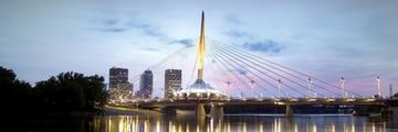 Esplanade Riel Pedestrian Bridge, Winnipeg, Manitoba