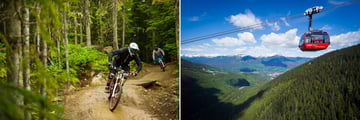Mountain biking and gondola rides in Whistler