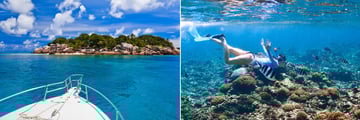 Exploring the Seychelles by boat and snorkelling