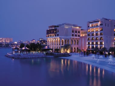 Exterior view of Shangri-La Qaryat al Beri at night