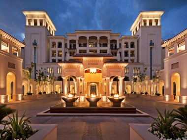 Exterior view of St Regis Saadiyat Island at night