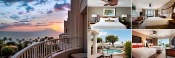 Fairmont Kea Lani Maui, (clockwise from left): View from Suite, Fairmont Suite Villa, Villa King Bedroom, Villa Double Bedroom and Villa Lanai and Pool 