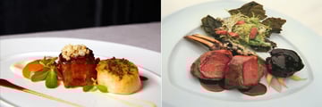 Fairmont Sonoma Mission Inn, Seared Scallop and Lamb Cutlets Cuisine