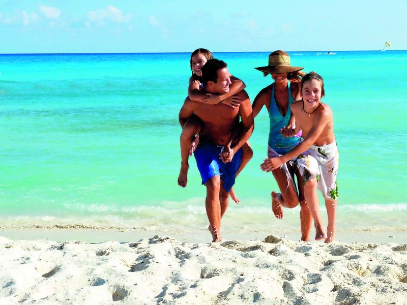 Family at the beach