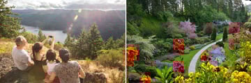 Family Hike to Sooke Mountain Peak & Butchart Gardens in Victoria City