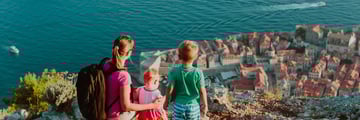 Family overlooking Dubrovnik