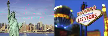Famous sights of New York & Las Vegas