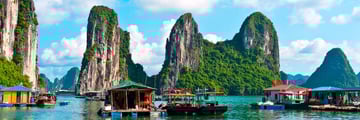Floating Village Rock Island Halong Bay
