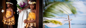 Flower girls at Tokoriki Island Resort