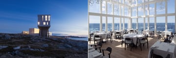 Fogo Island Inn, Exterior and Restaurant Dining Room
