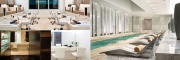Spa Treatment Room, Spa Pool with Loungers and Salon at Fontainebleau Miami Beach