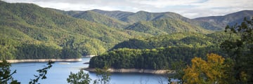 Fontana Lake and the Appalachian trail, North Carolina