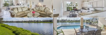Fort Myers Area Pool Homes, Living Room, Kitchen, Pool and Exterior