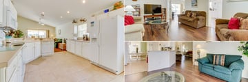 Fort Myers Area Pool Homes, Kitchen, Living Room and Seating Area